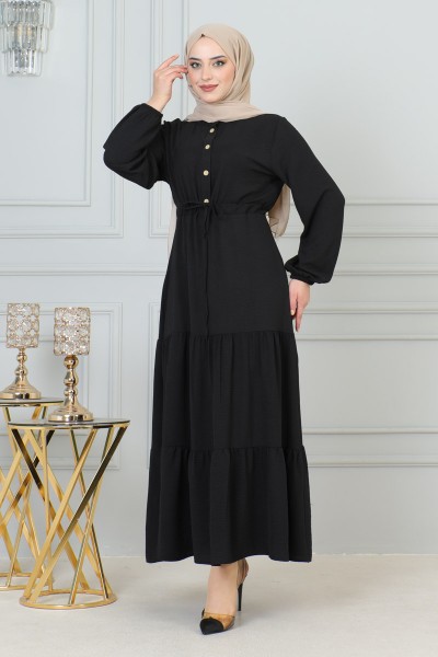 Moda Çizgi - Elbise siyah 201