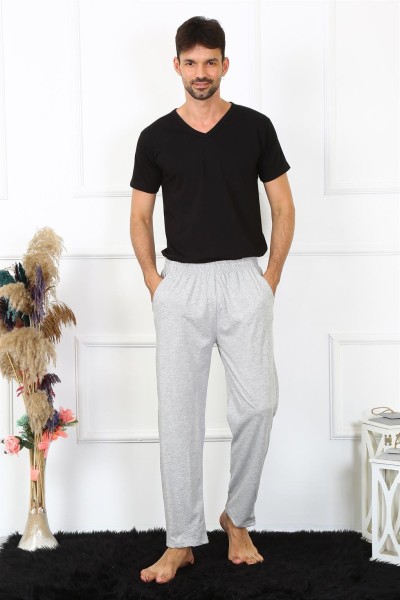 Moda Çizgi - Moda Çizgi Erkek Pamuk Gri Tek Alt Pijama 27495