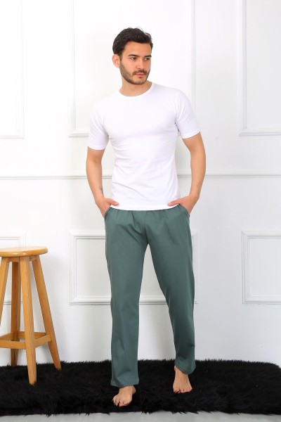Moda Çizgi - Moda Çizgi Erkek Pamuk Haki Tek Alt Pijama 27495