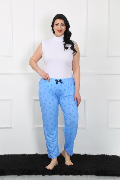 Moda Çizgi - Moda Çizgi Kadın Büyük Beden Tek Alt Pijama 27506