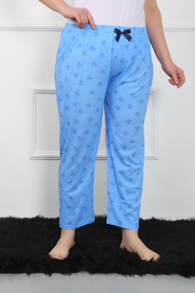 Moda Çizgi Kadın Büyük Beden Tek Alt Pijama 27506 - Thumbnail