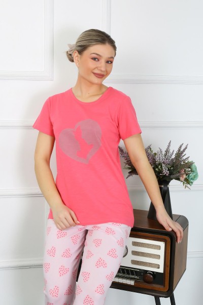 Moda Çizgi - Moda Çizgi Kadın Kısa Kol Penye Pijama Takımı 4211