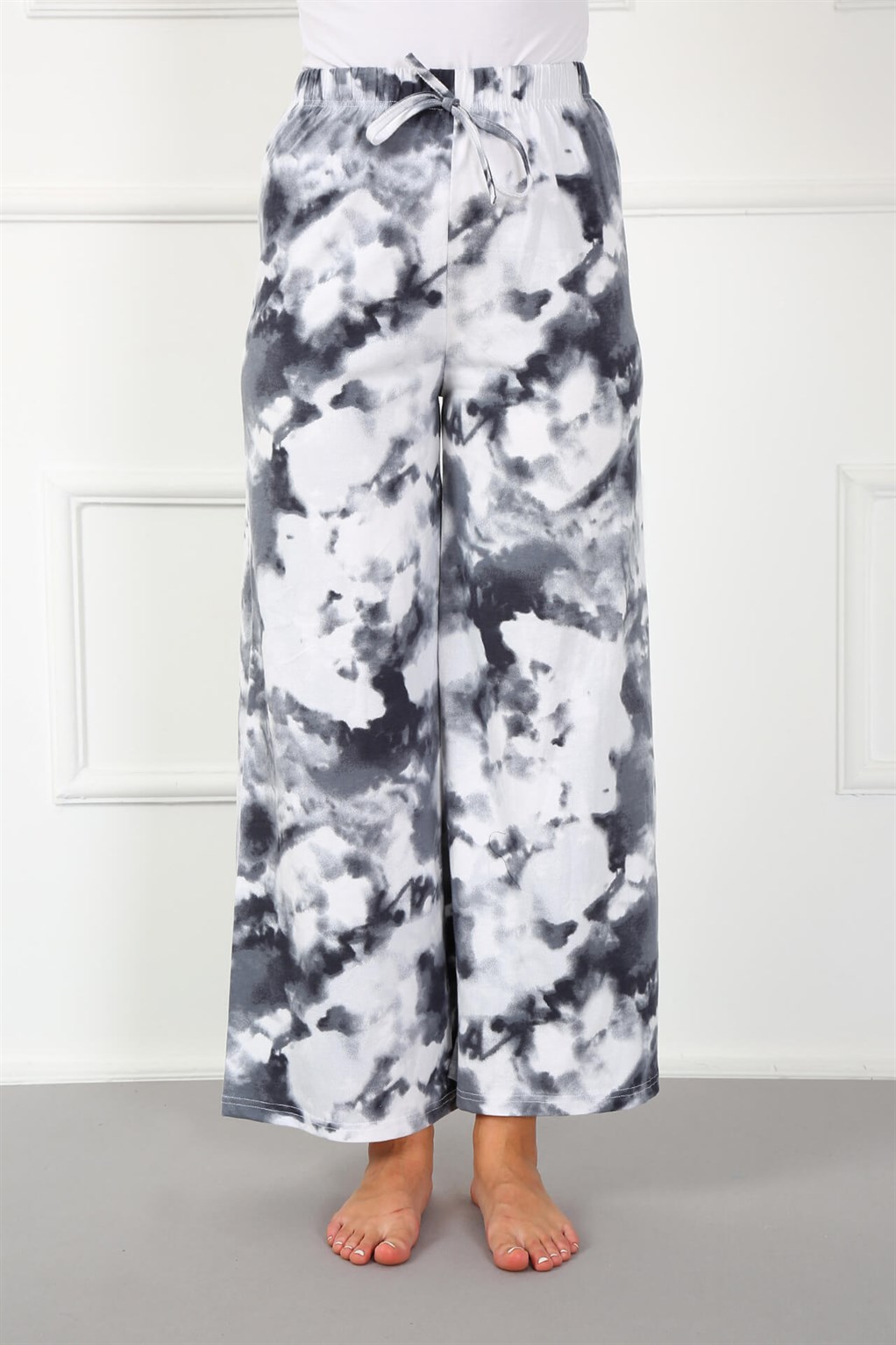 Moda Çizgi Kadın Alt Pijama - M | Beyaz